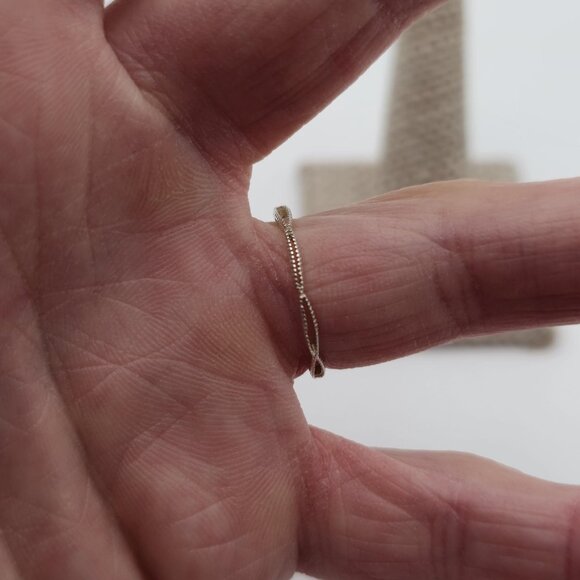 Size 7 Sterling Silver Handmade Rough Odd Band Ring A3096 - Picture 3 of 7